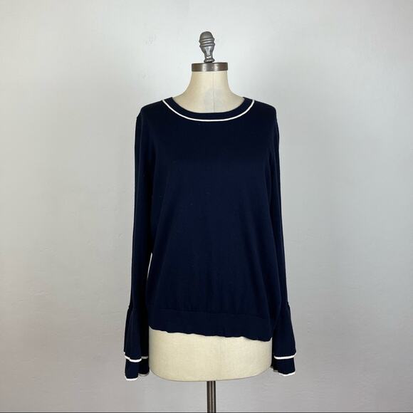Boden Navy Blue Bell Sleeve Sweater - Picture 1 of 9